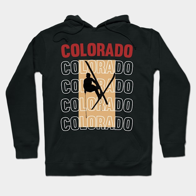 Colorado skiing ski vintage 80's  90's sports Hoodie by Captain-Jackson